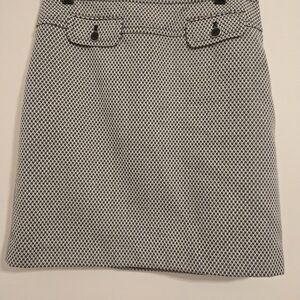 LOFT Black and White Pencil Skirt Classic Elegance